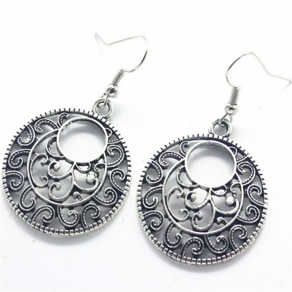 Any 2/$20! Silver Open Work Boho Earrings - Picture 4 of 8